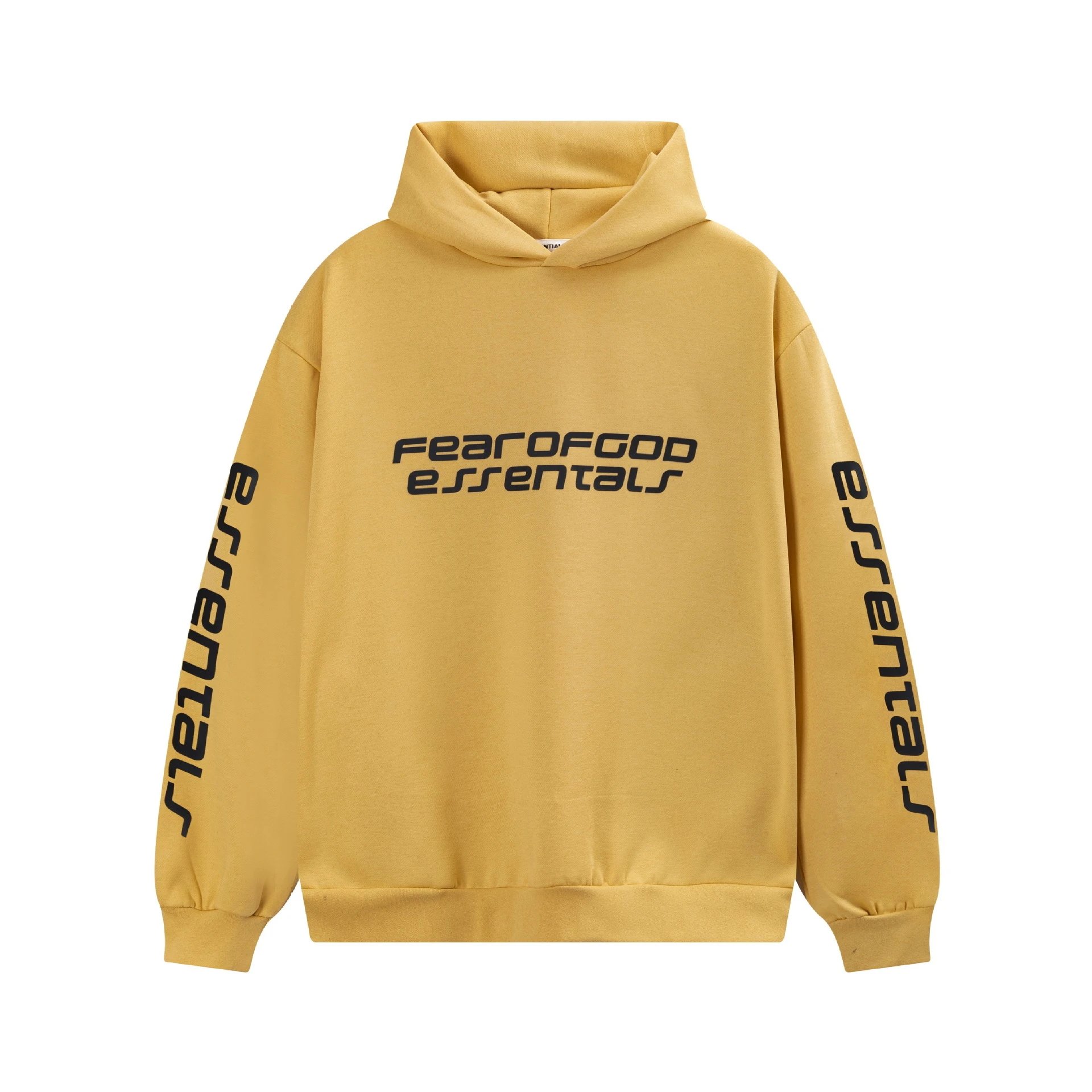 Fear of God Hoodies & Sweatshirts Essentials Logo Hooded Sweatshirt — Yellow 2277