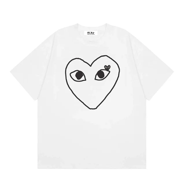 Comme des Garçons T-Shirts PLAY multi-heart print product detail image 17
