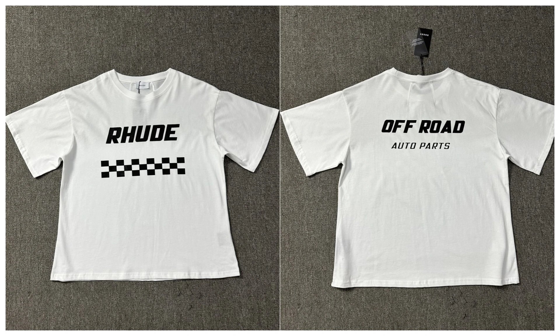 Rhude T-Shirts Graphic Print — 1232 white