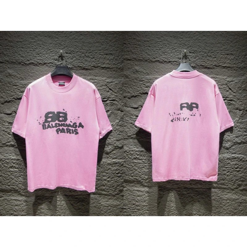 Balenciaga T-Shirts Oversized Logo-Print Short-Sleeve T-Shirt — 38