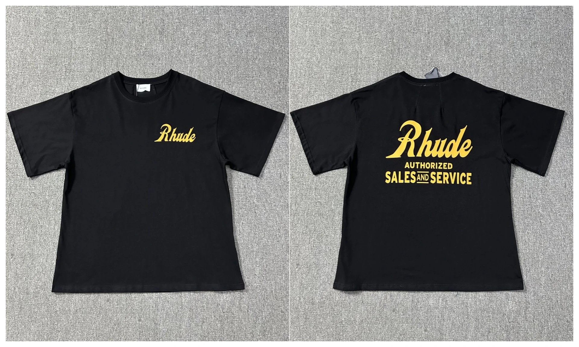 Rhude T-Shirts Graphic Print — 1235 black