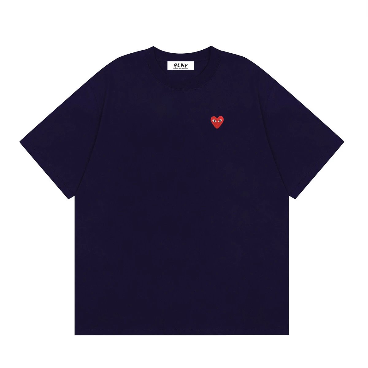 Comme des Garçons T-Shirts PLAY multi-heart print — 03 Navy Blue