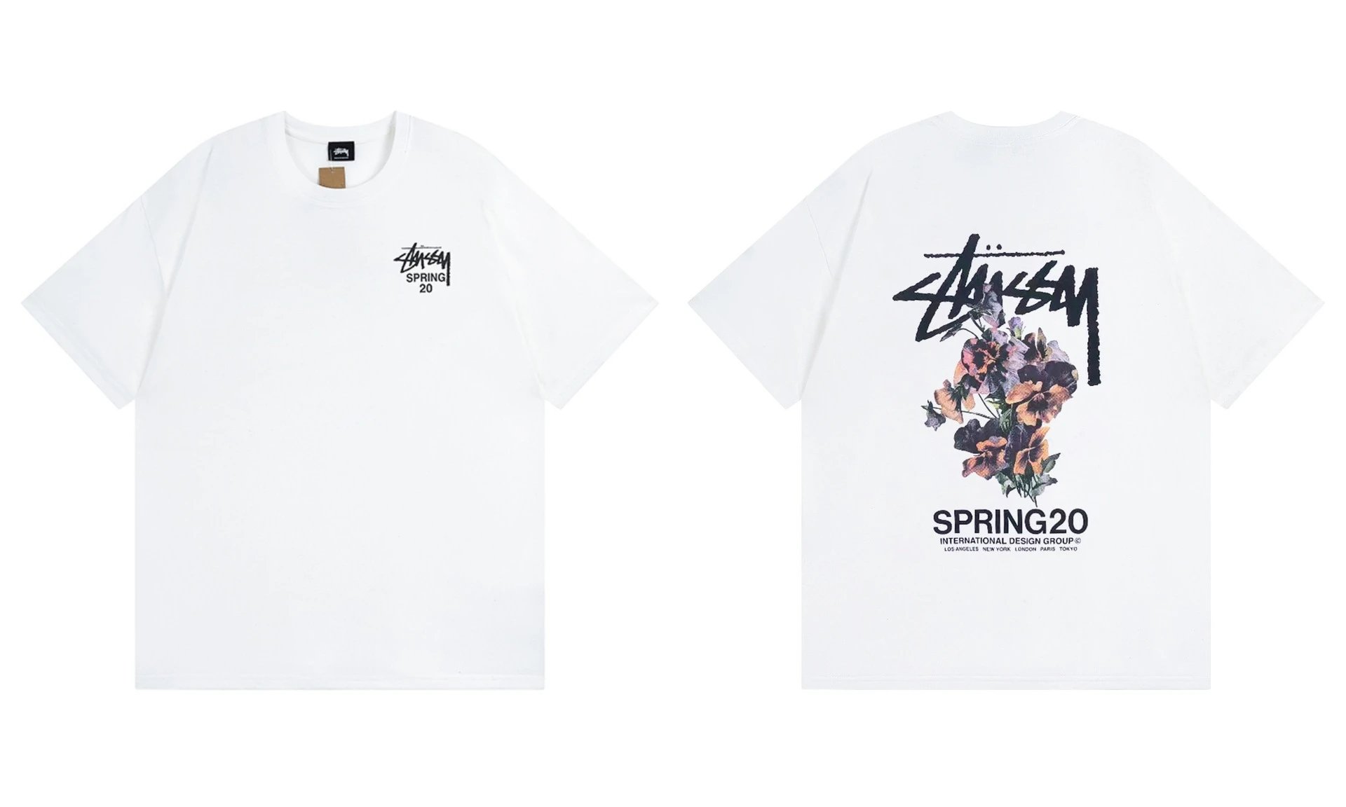 Stüssy T-Shirts Graphic Print Short-Sleeve — 882 white