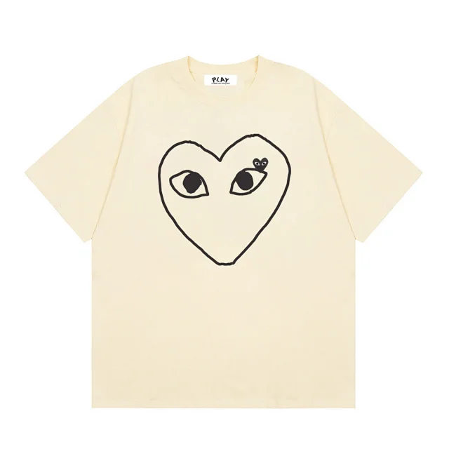 Comme des Garçons T-Shirts PLAY multi-heart print product detail image 16
