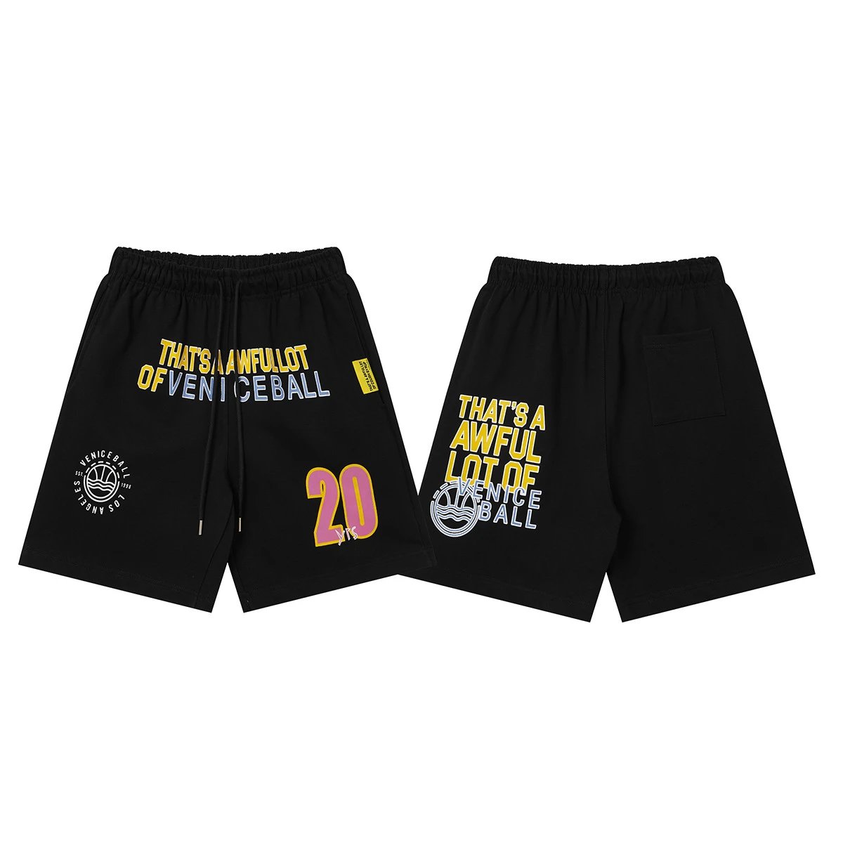 Unbranded Shorts Graphic Print Drawstring — T 2501#active black