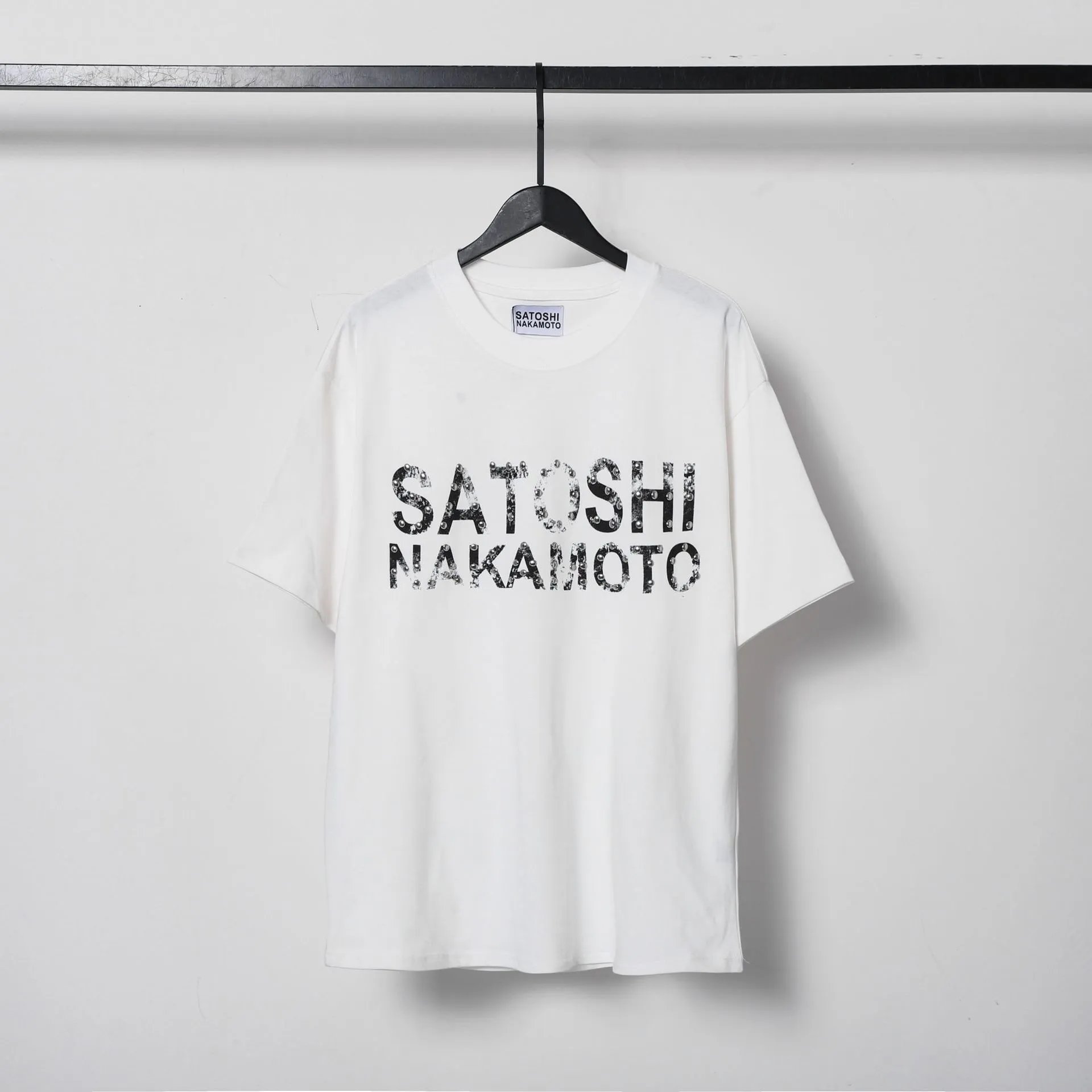 Satoshi Nakamoto T-Shirts Graphic studded T-Shirt — D3469