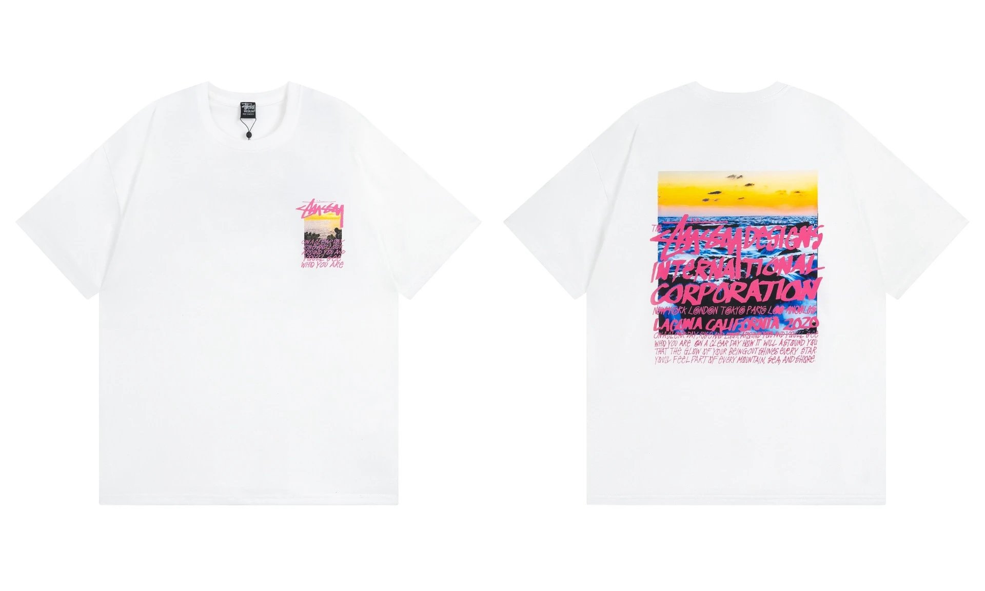 Stüssy T-Shirts Graphic Print Short-Sleeve — 926 white