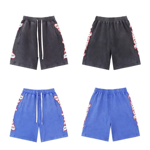 Purple Brand Paint-Splatter Denim Shorts Beige - 10