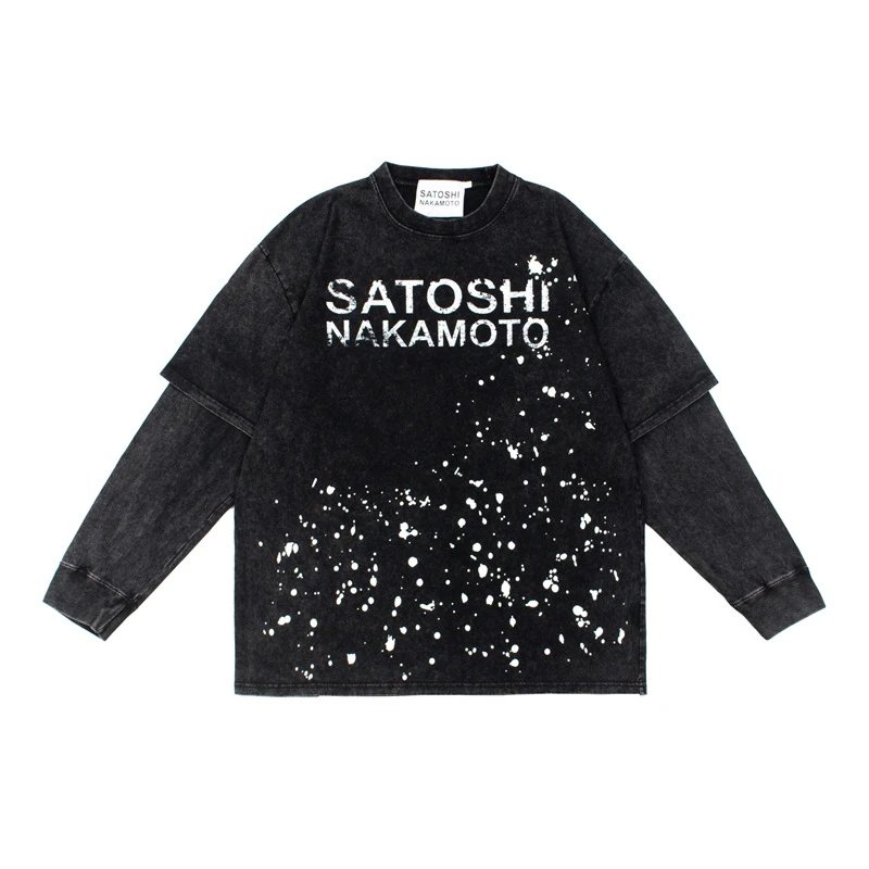 Satoshi Nakamoto T-Shirts Graphic studded T-Shirt — Cz9444