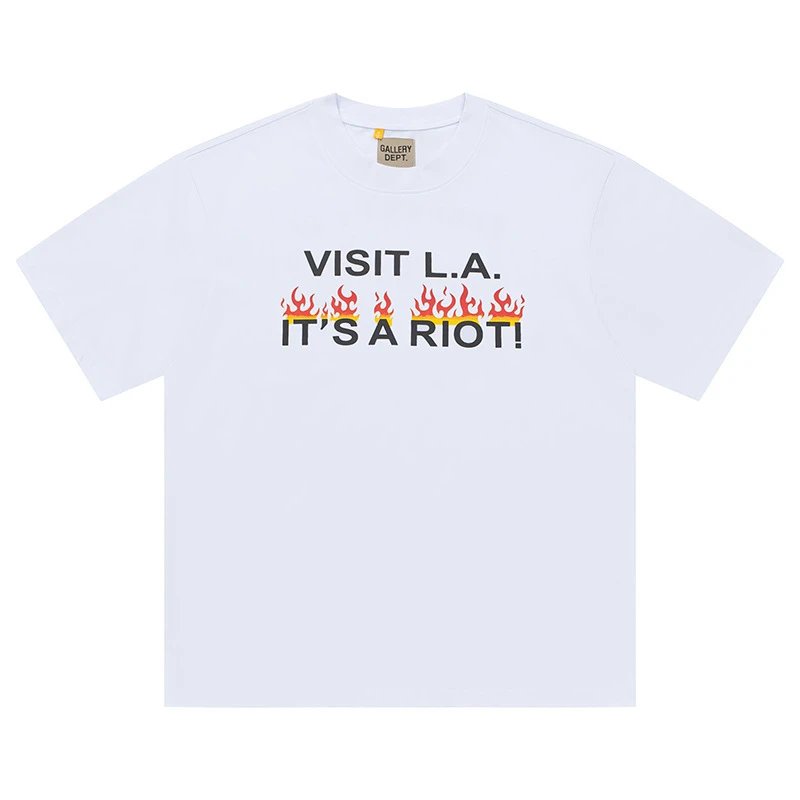 Gallery Dept. T-Shirts Graphic Print Short-Sleeve T-Shirt — White D139