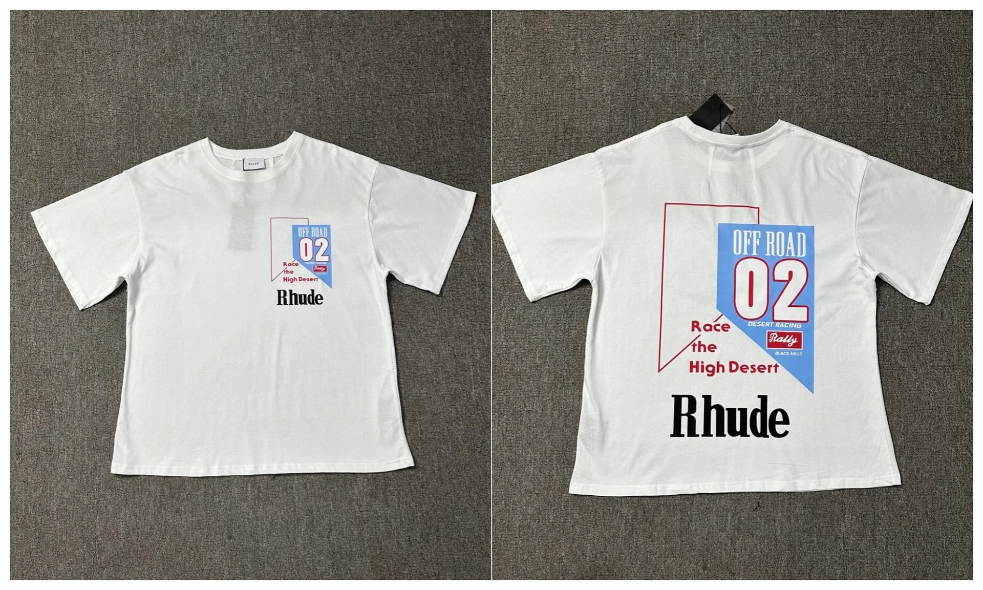 Rhude T-Shirts Tiger Graphic — 1212 white