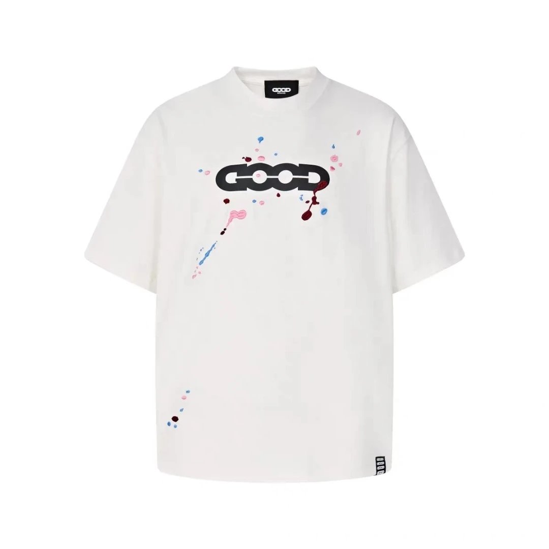GOODBAI T-Shirts Oversized short-sleeve logo graphic T-shirt — 02 white