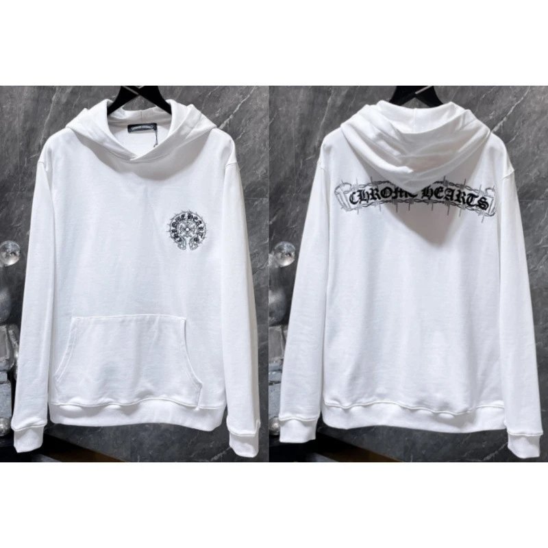 Chrome Hearts Hoodies & Sweatshirts Cross Graphic Pullover Hoodie — 8815 white