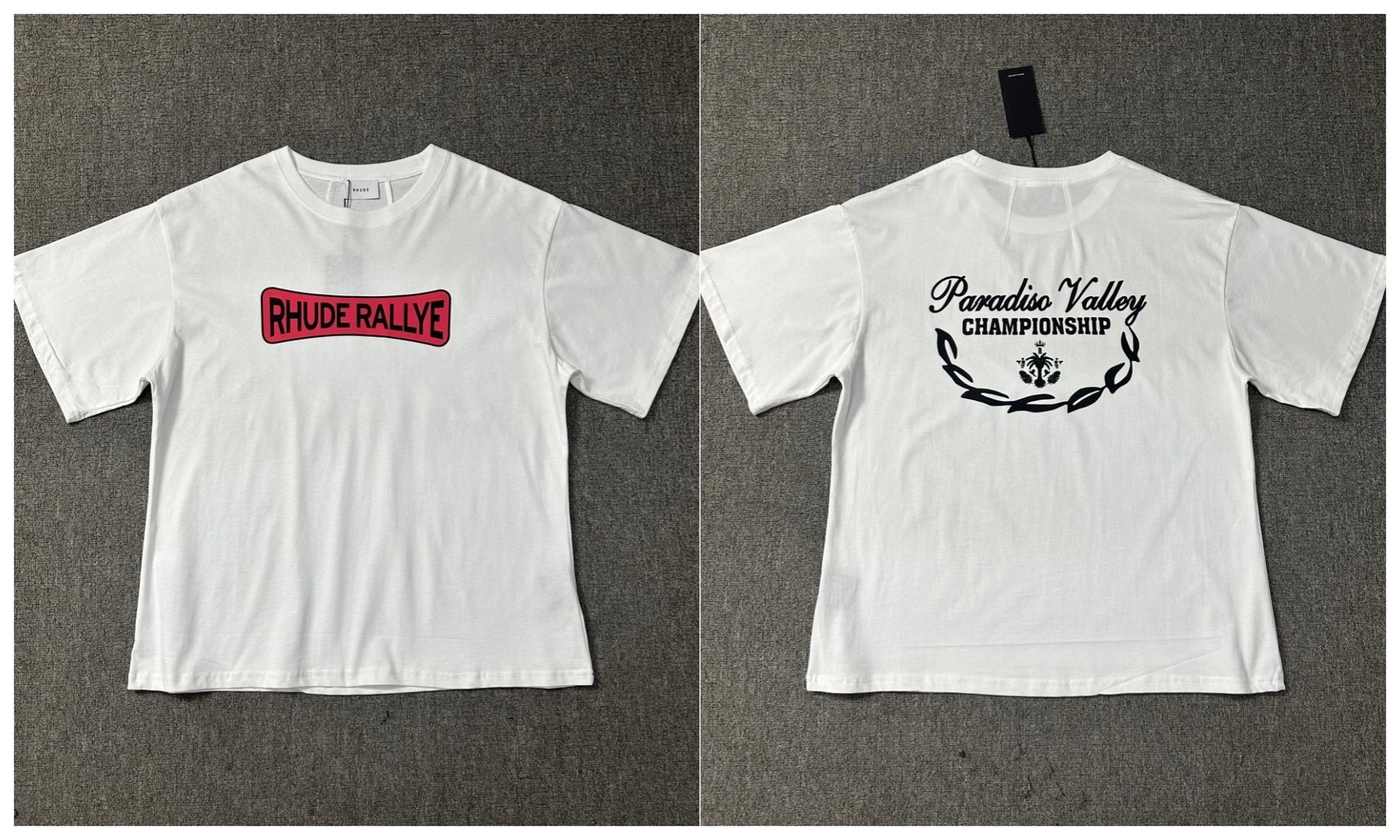 Rhude T-Shirts Tiger Graphic — 1225 white