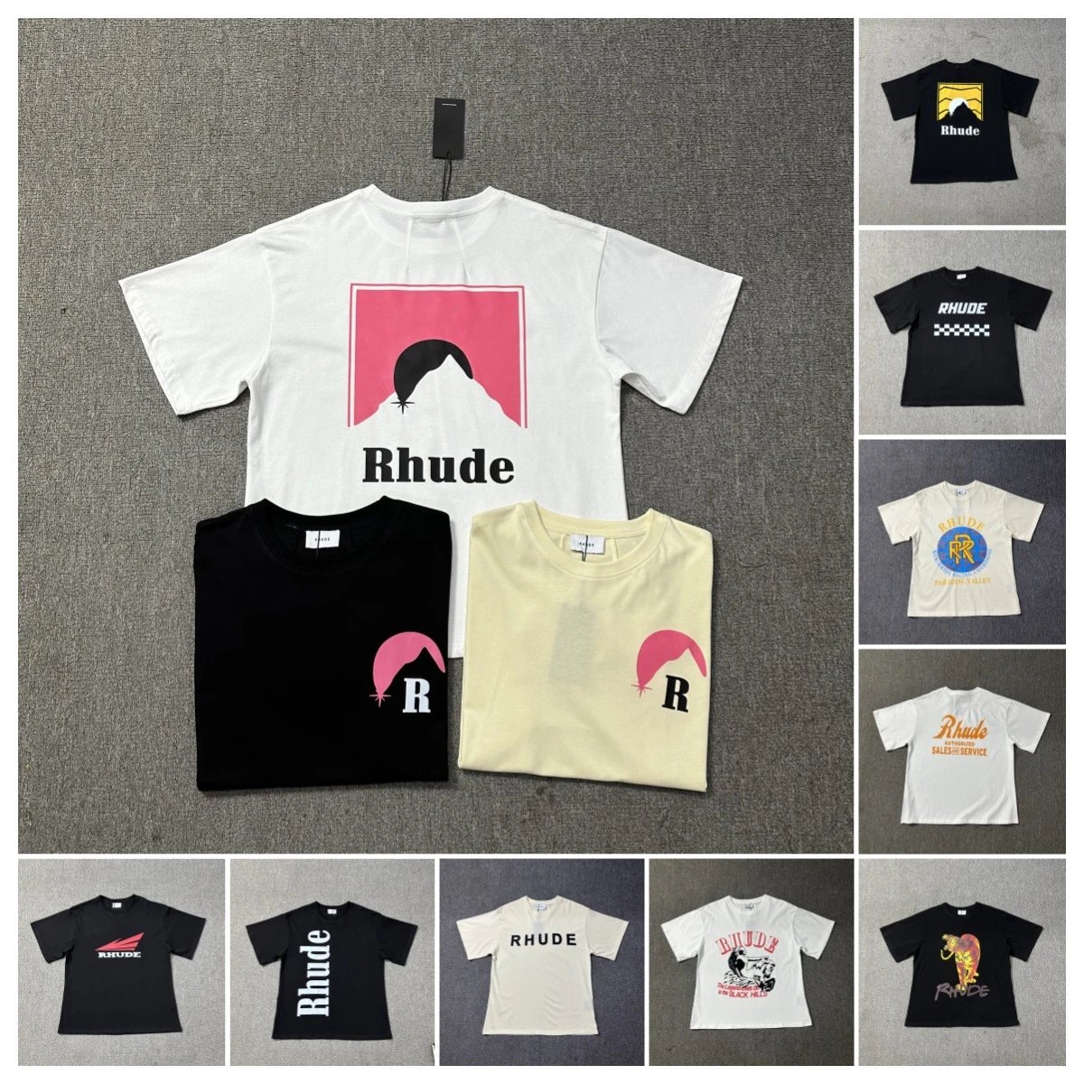  Rhude Printed Cotton Loose Sh