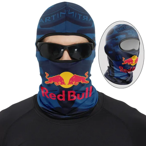Design Red Bull Balaclava Blue Multicolor Face Cover Accessories - 1
