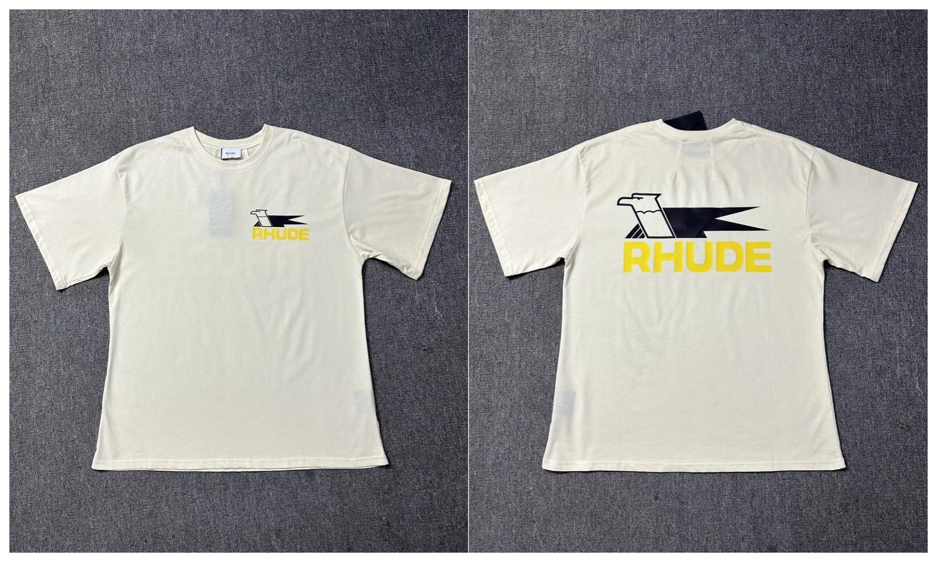 Rhude T-Shirts Tiger Graphic — 1215 Beige apricot