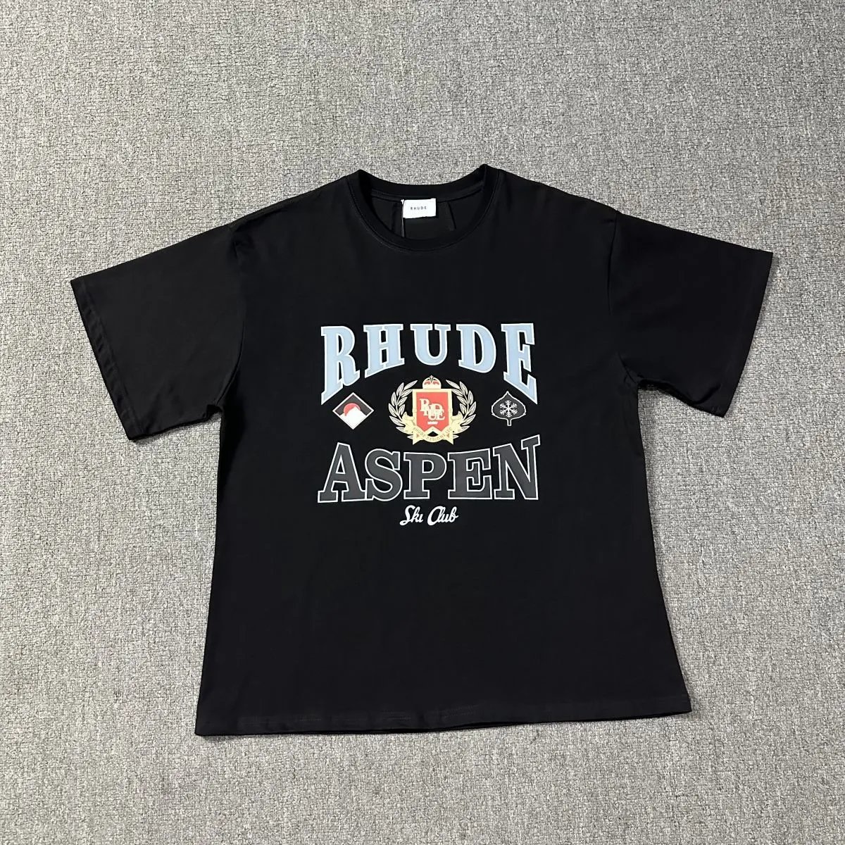 Rhude T-Shirts Graphic Print — 1230 black