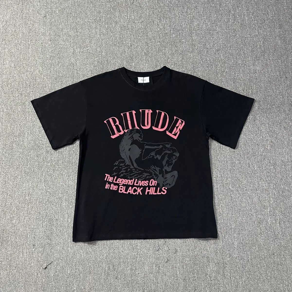 Rhude T-Shirts Graphic Print — 1250 black