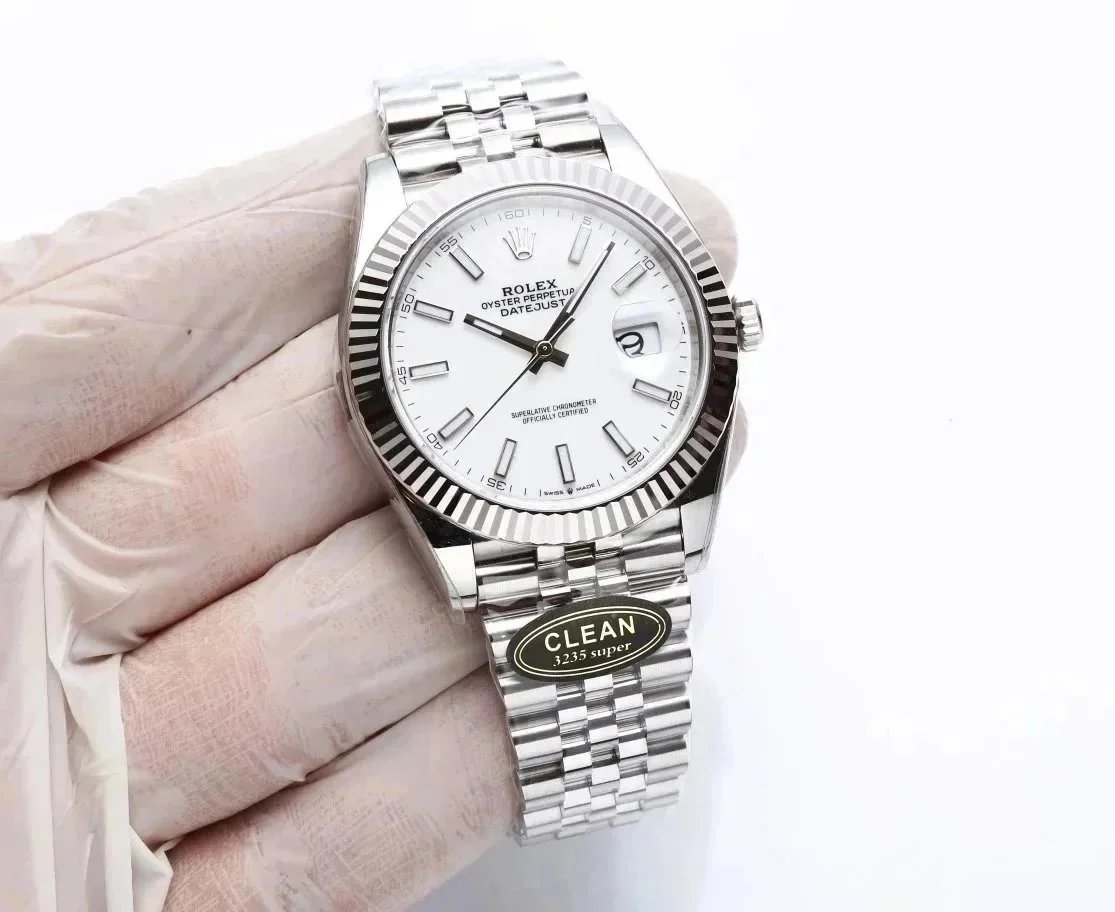 Rolex Oyster Perpetual Datejust White Dial Stainless Steel Mechanical Watch Watches - 1