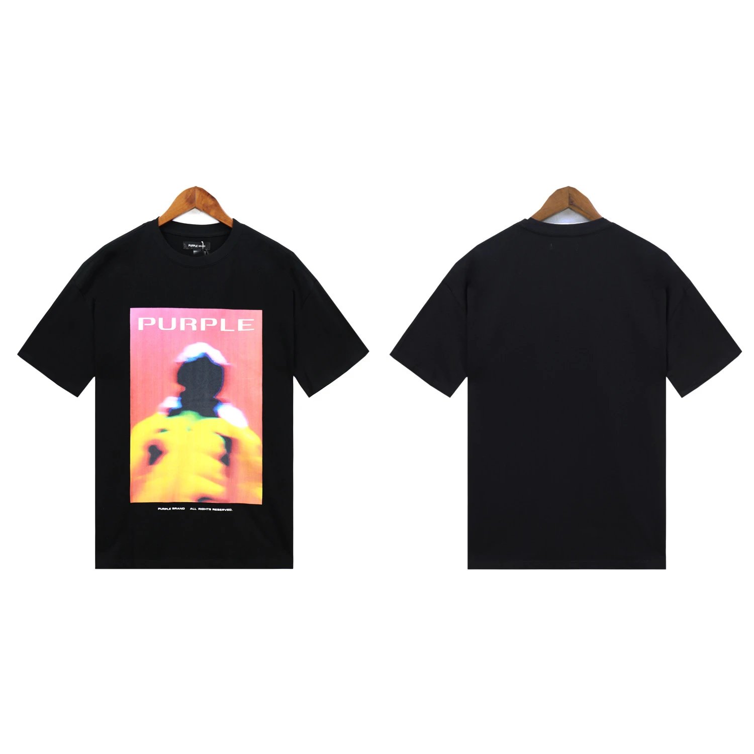 Purple Brand T-Shirts Graphic Print — 2395 blue