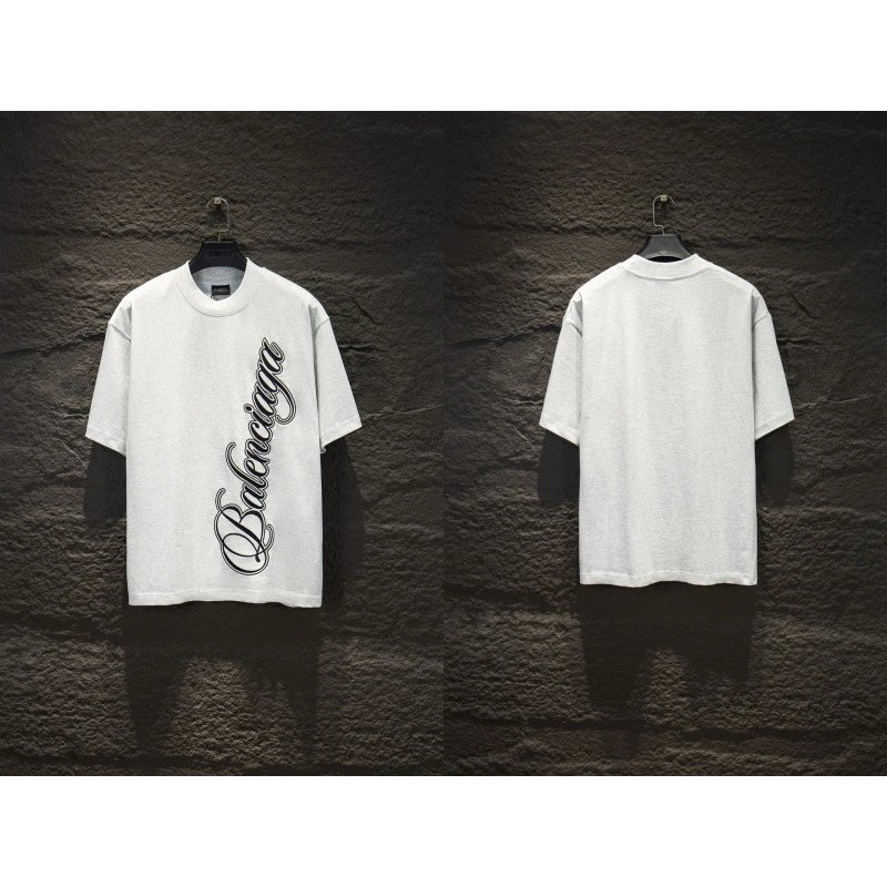 Balenciaga T-Shirts Oversized Logo-Print Short-Sleeve T-Shirt — 4
