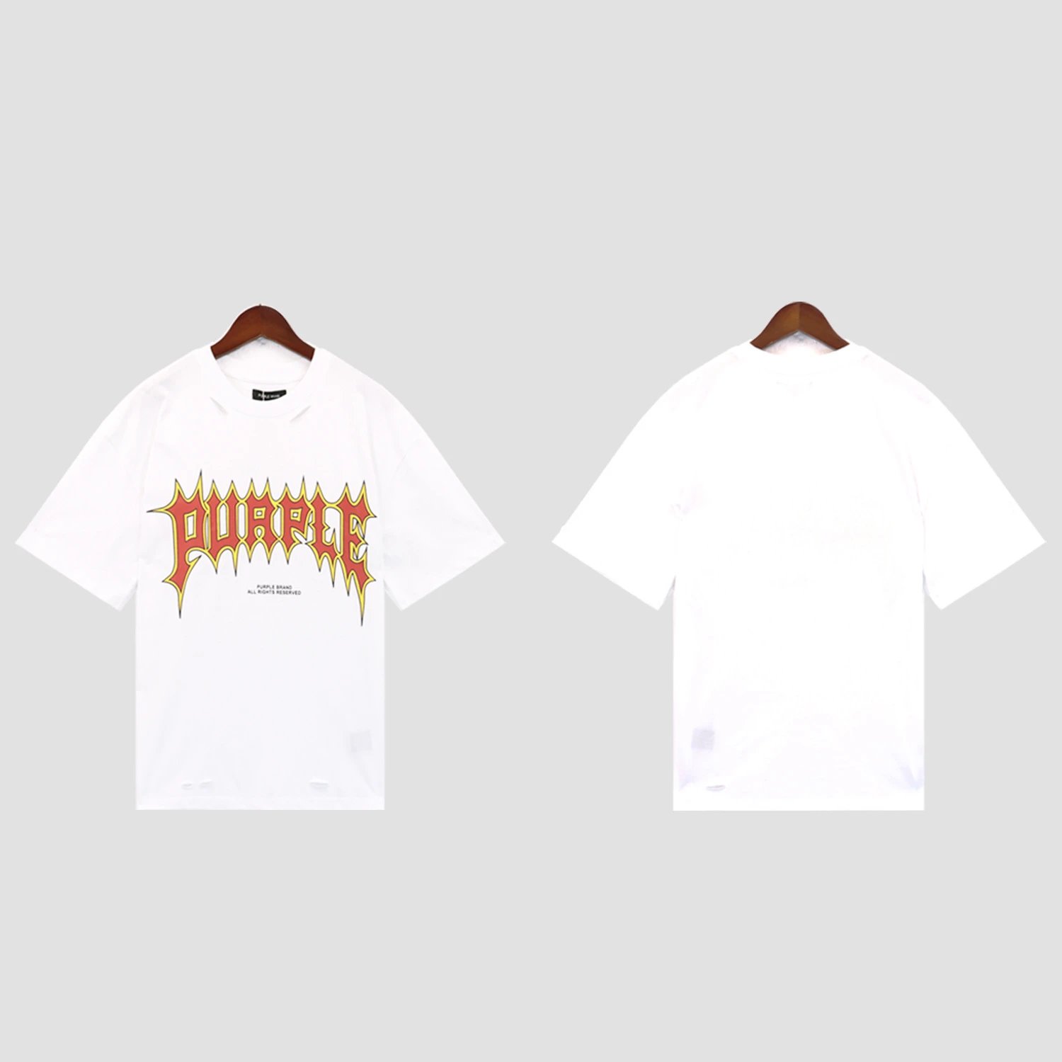 Purple Brand T-Shirts Graphic Print — 2398 white