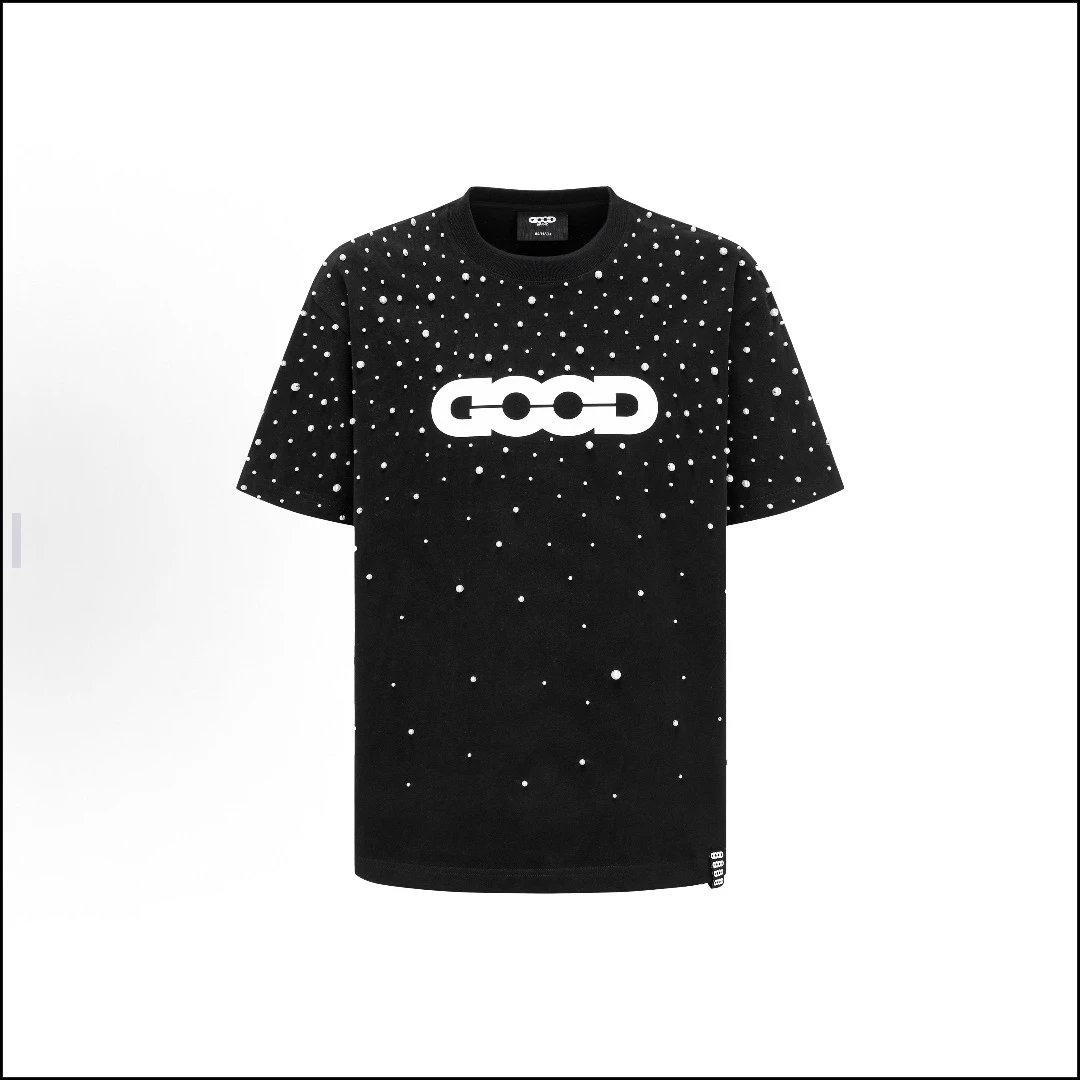 GOODBAI T-Shirts Oversized short-sleeve logo graphic T-shirt — 95 black