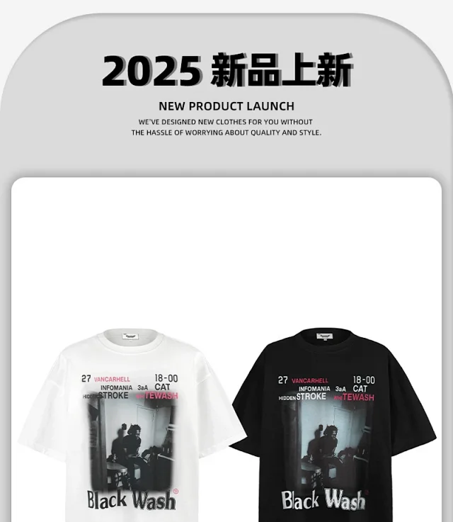 VANCARHELL T-Shirts Oversized graphic-print crew-neck T-shirt product detail image 2