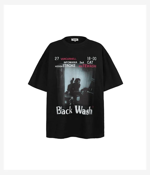 VANCARHELL T-Shirts Oversized graphic-print crew-neck T-shirt product detail image 10