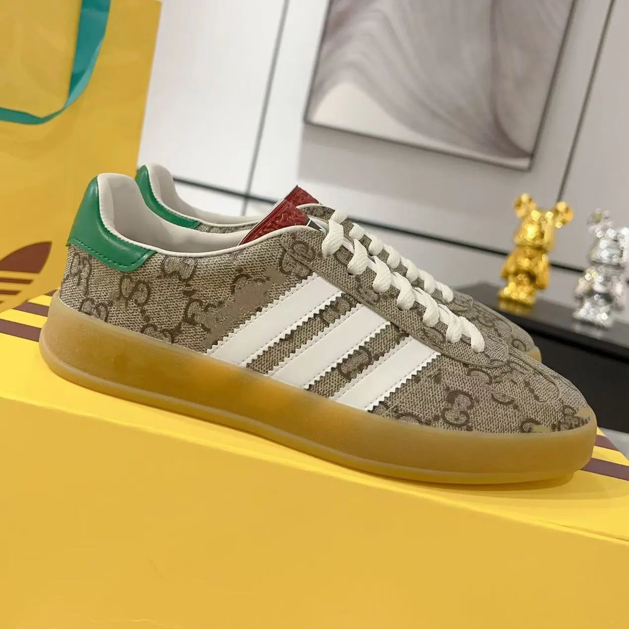 Adidas Sneakers Gucci x Gazelle low-top three-stripe — Style 7