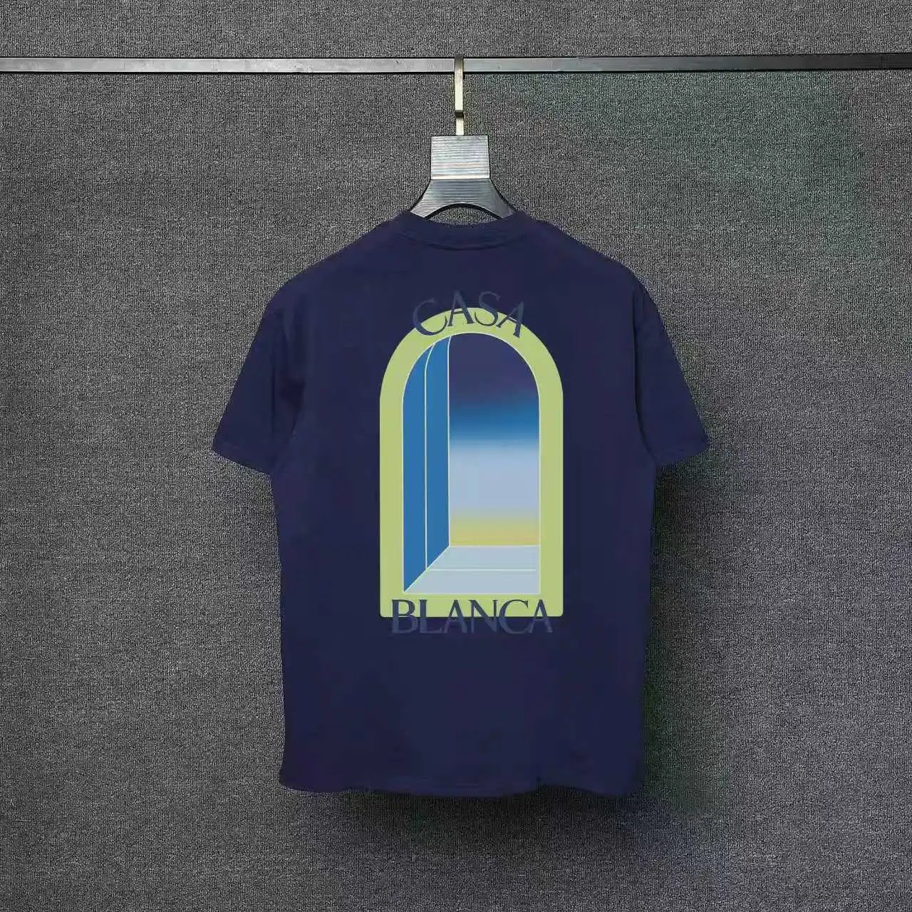Casablanca T-Shirts Short-Sleeve Logo Patch T-Shirt — 016 Royal Blue