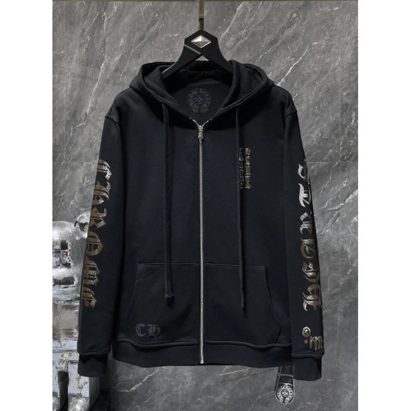 Chrome Hearts Hoodies & Sweatshirts Zip-Up with Cross Graphics — 8802 black