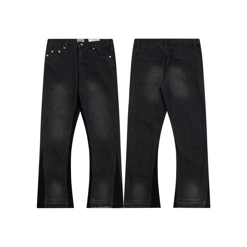 Gallery Dept. Shorts Distressed paint-splatter denim — G155 black