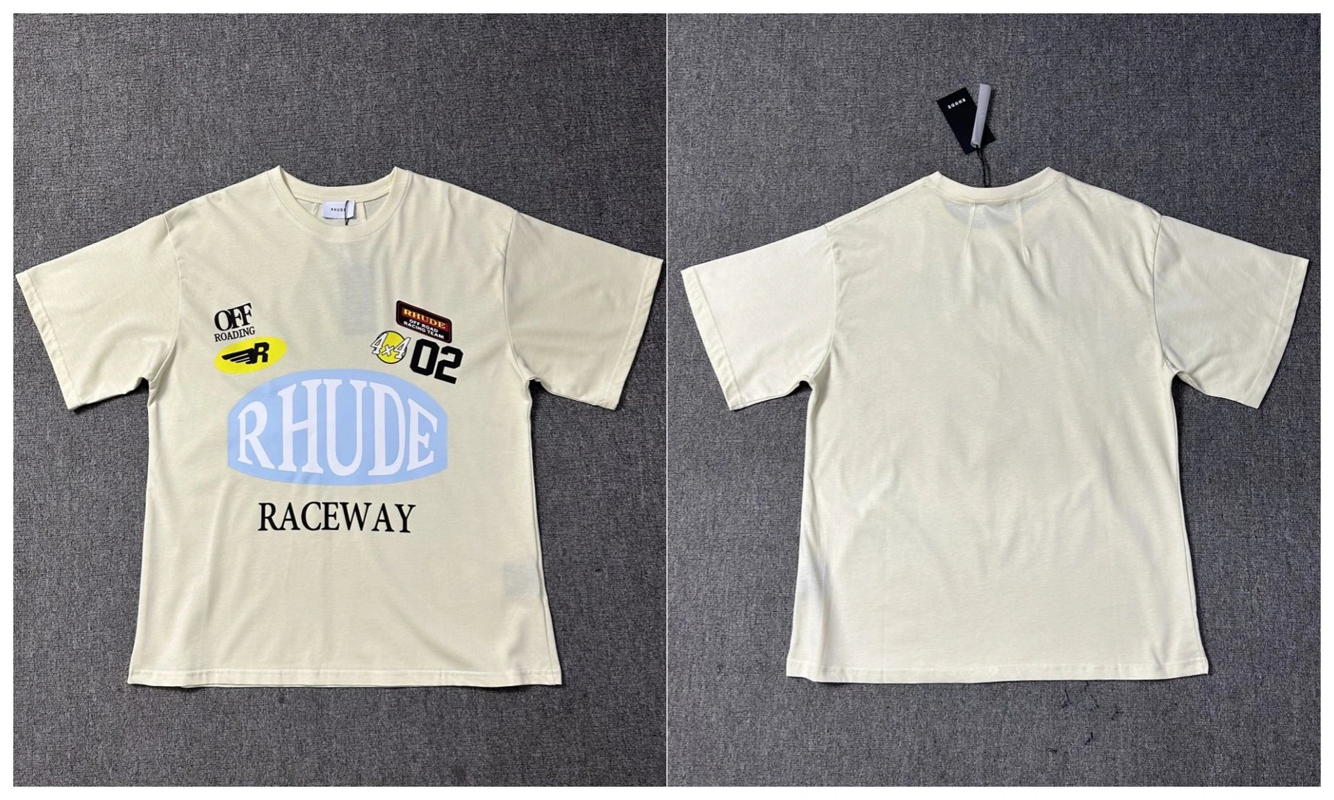 Rhude T-Shirts Tiger Graphic — 1213 Beige apricot