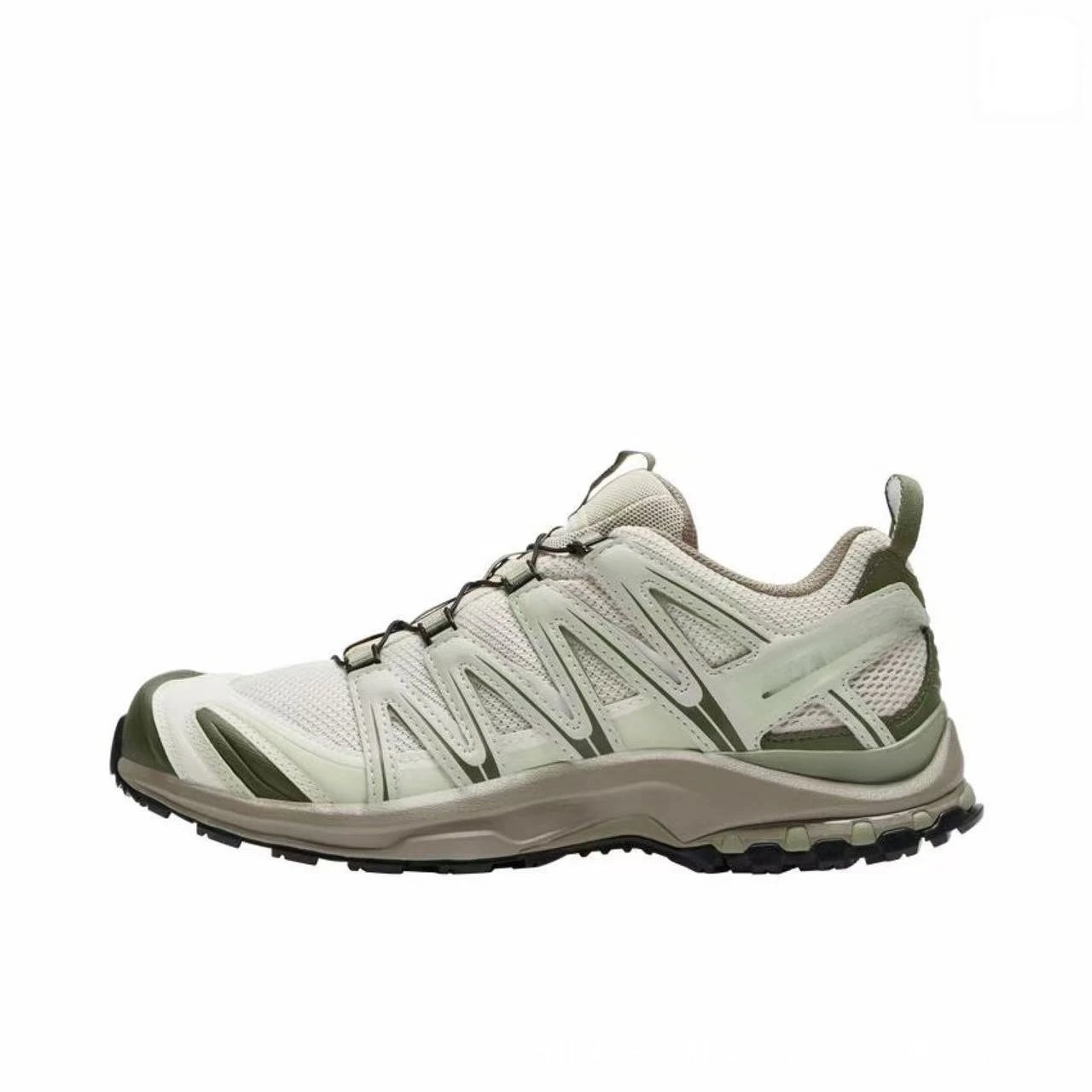 Salomon Multiple trail shoe designs — 3 D turtledove green