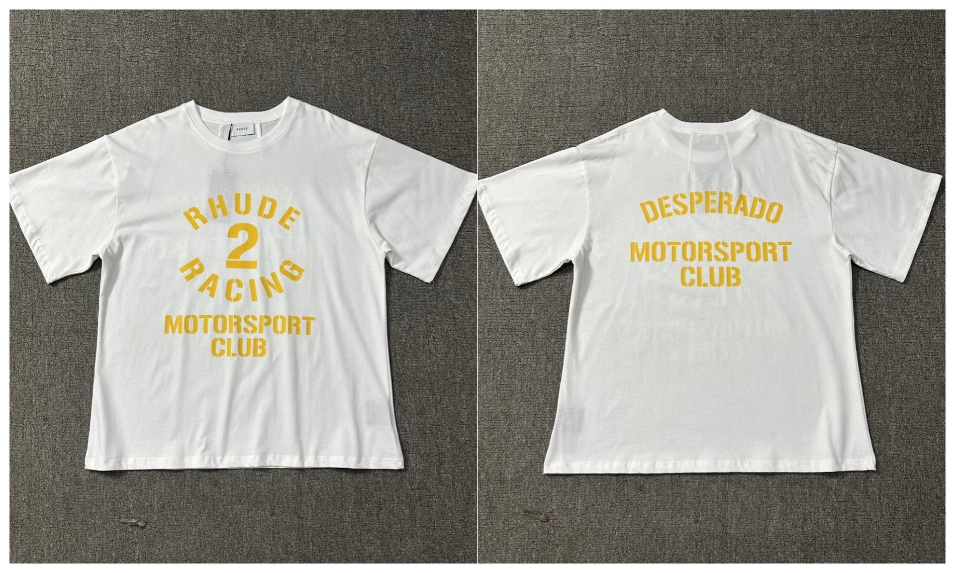 Rhude T-Shirts Tiger Graphic — 1223 white