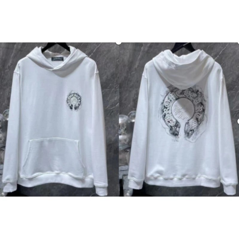 Chrome Hearts Hoodies & Sweatshirts Cross Graphic Pullover Hoodie — 8663 white