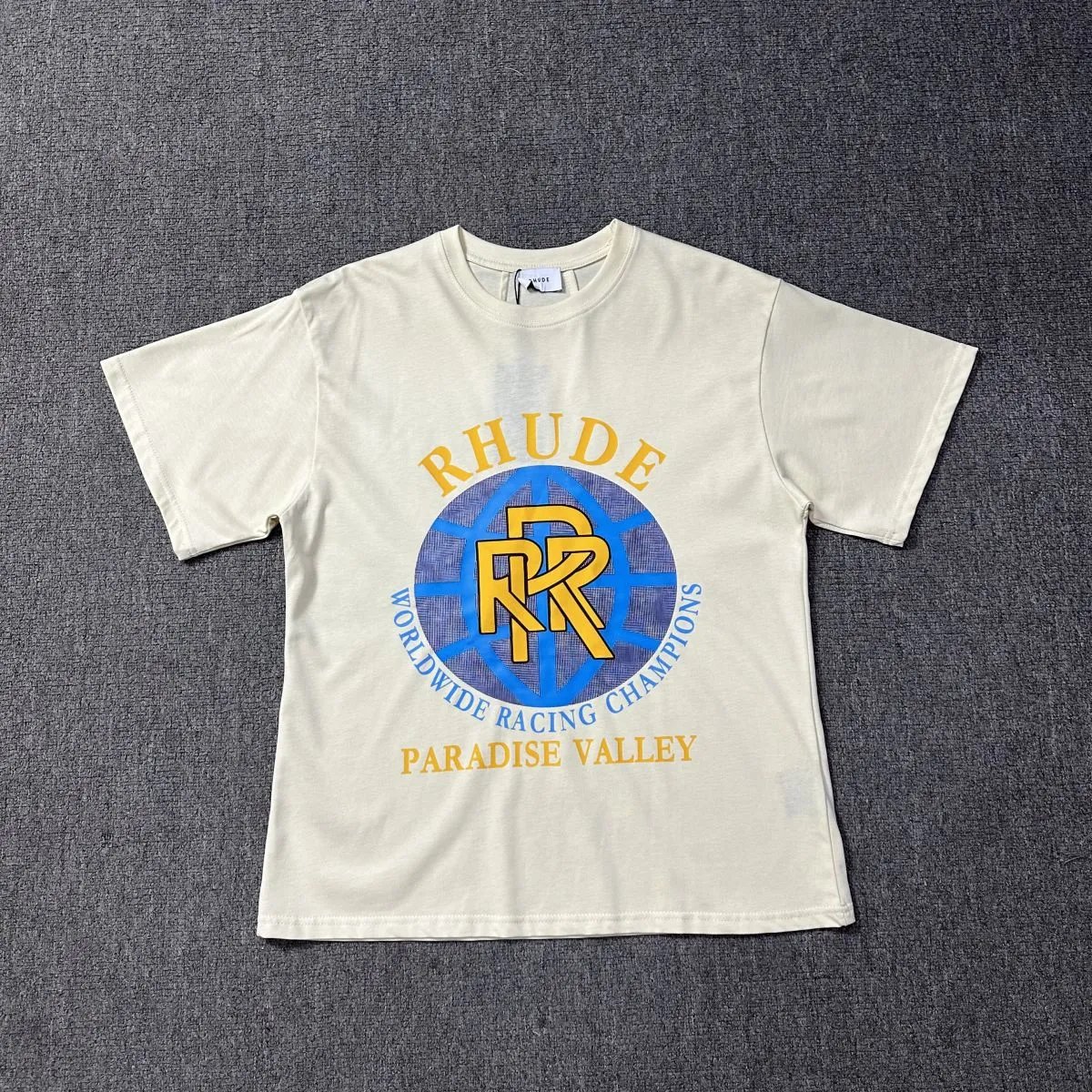 Rhude T-Shirts Graphic Print — 1233 Beige apricot