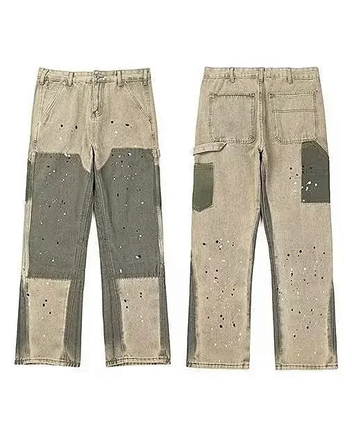 Unbranded Jeans Wide-leg distressed patchwork product detail image 30
