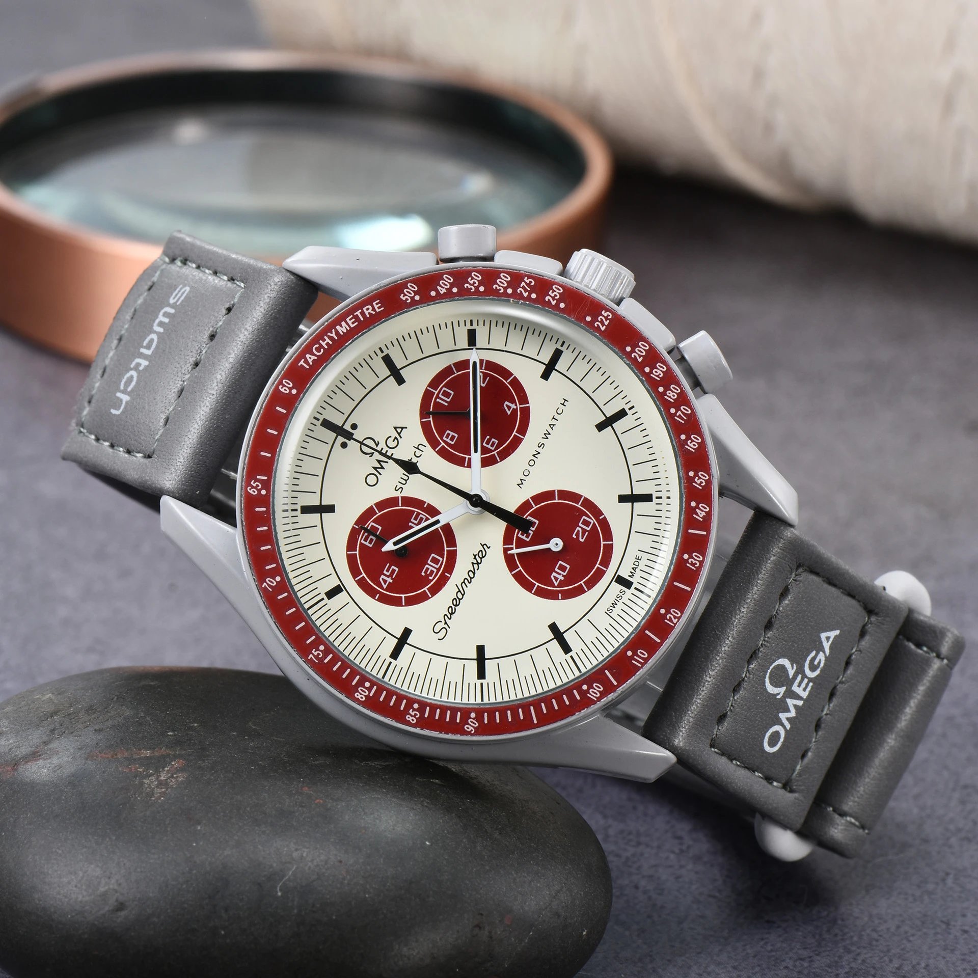 Omega Watches MoonSwatch Speedmaster Tachymeter Watch — Pluto