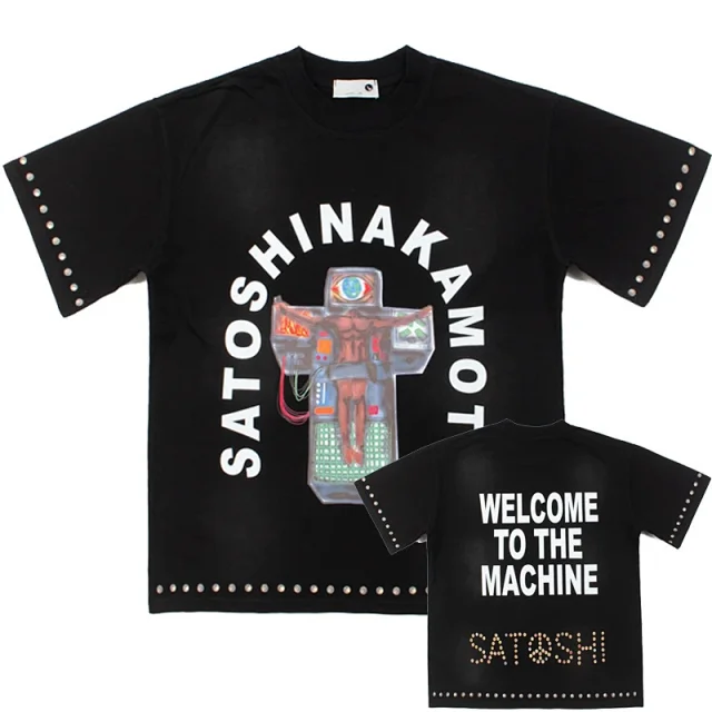 Satoshi Nakamoto T-Shirts Graphic studded T-Shirt product detail image 31