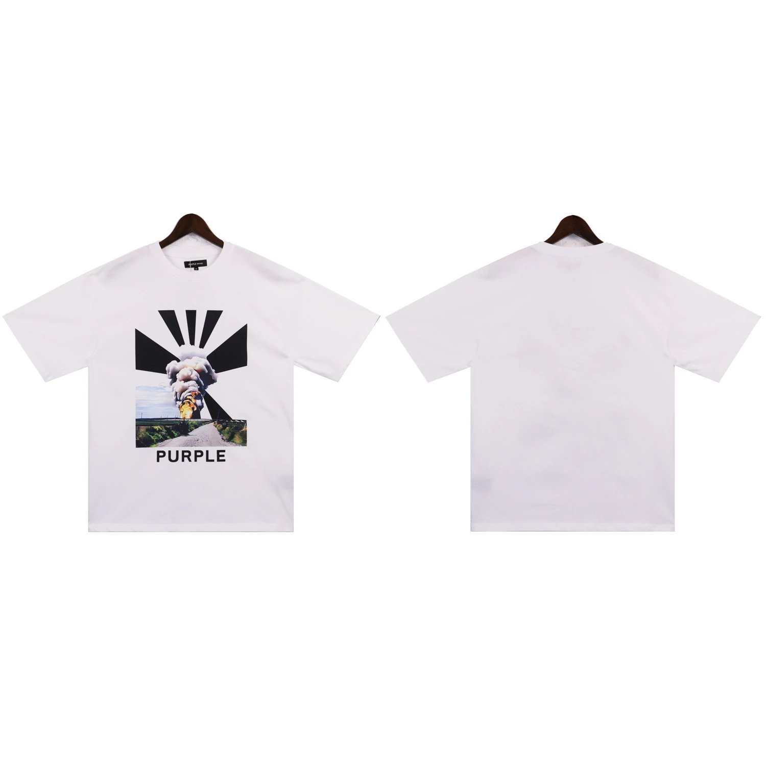 Purple Brand T-Shirts Graphic Print — 2346 white