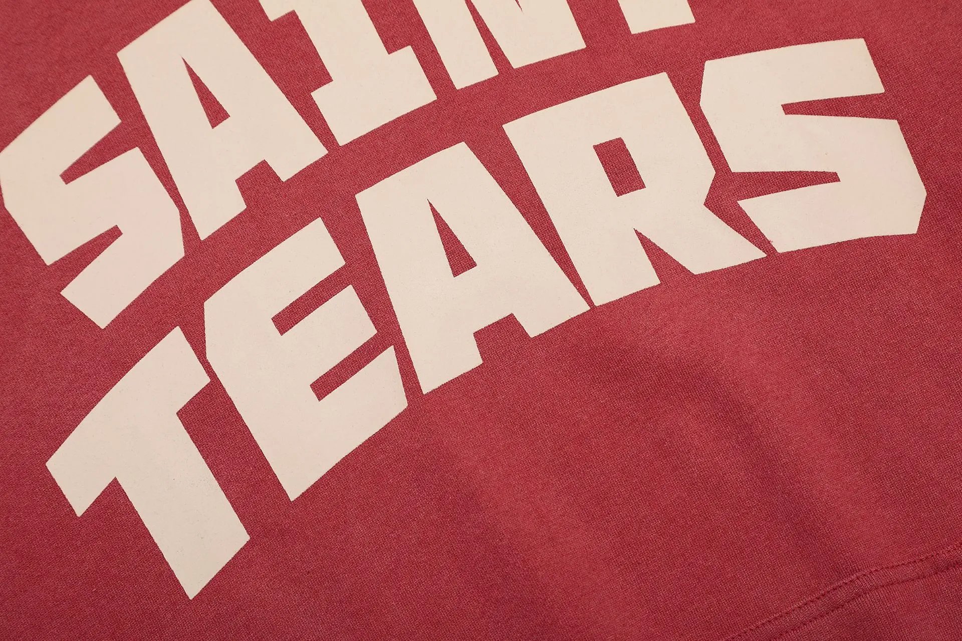 Saint Tears Memories Only Distressed Angel Hoodie Red - 12