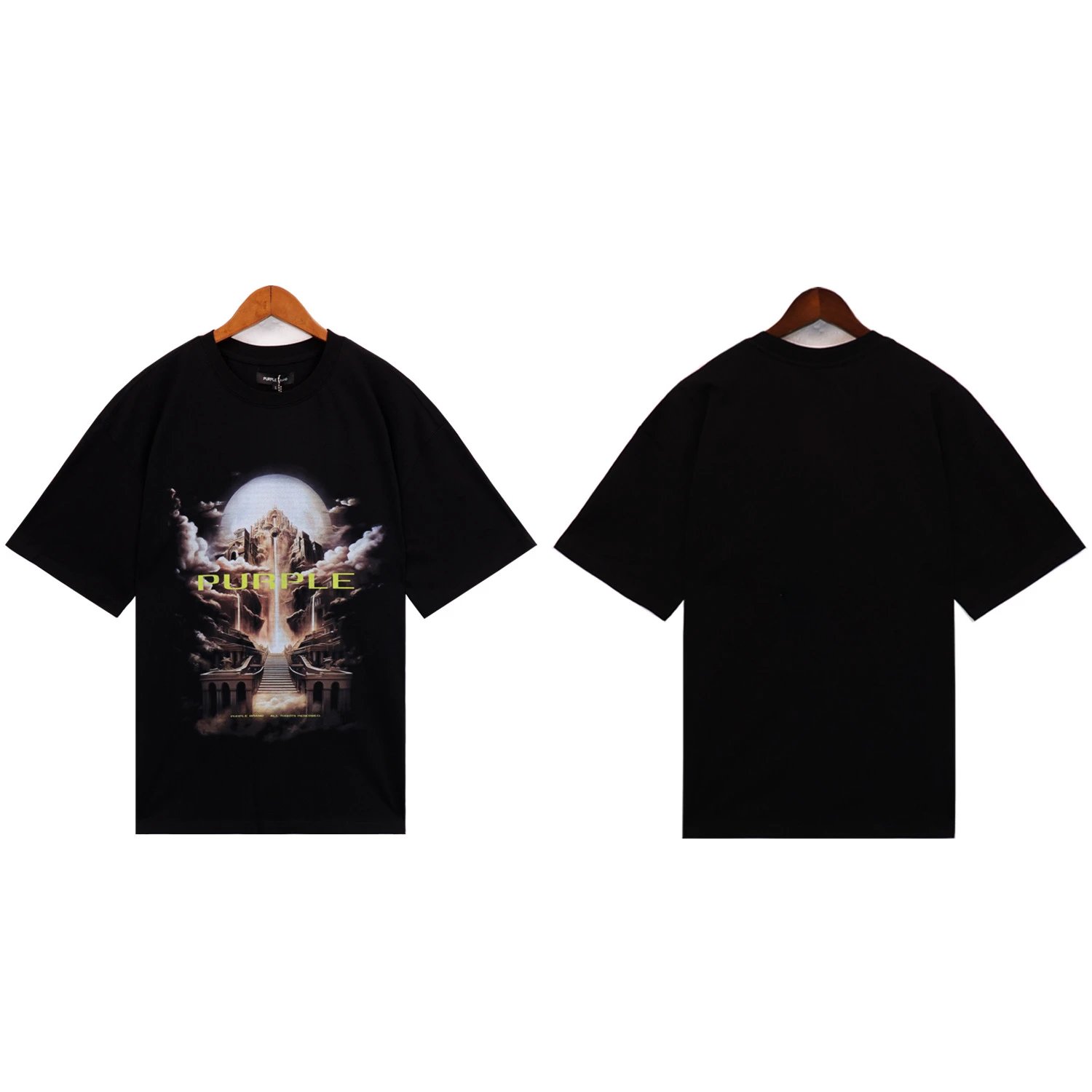 Purple Brand T-Shirts Graphic Print — 2345 Black