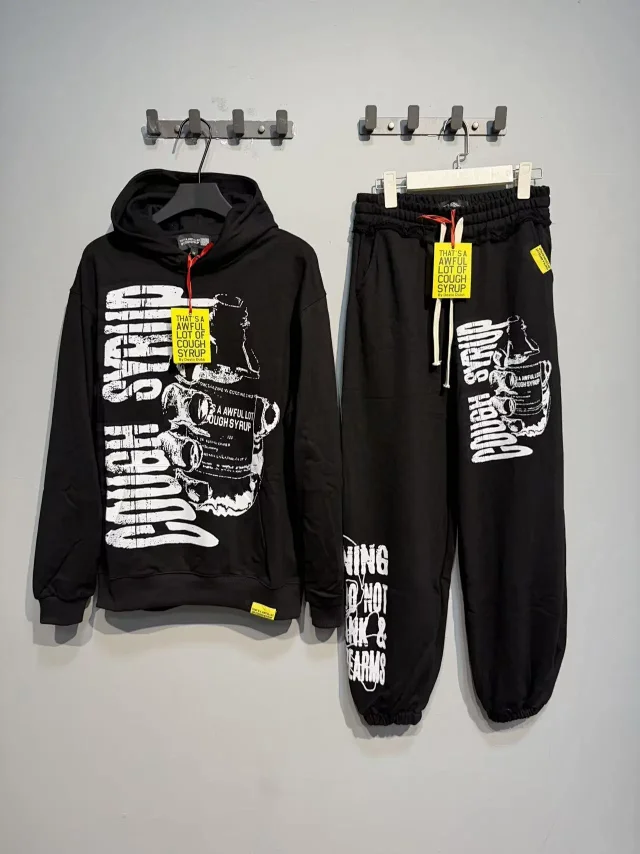 Deno Studio Hoodies & Sweatshirts That's a Awful Lot of Cough Syrup Graphic Pullover Hoodie product detail image 5