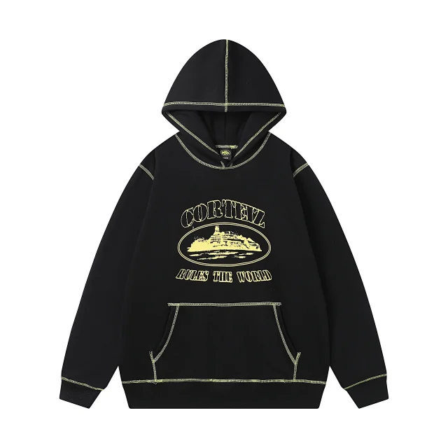 Corteiz Hoodies & Sweatshirts Zip-up hooded sweatshirt with embroidered chest emblem product detail image 30