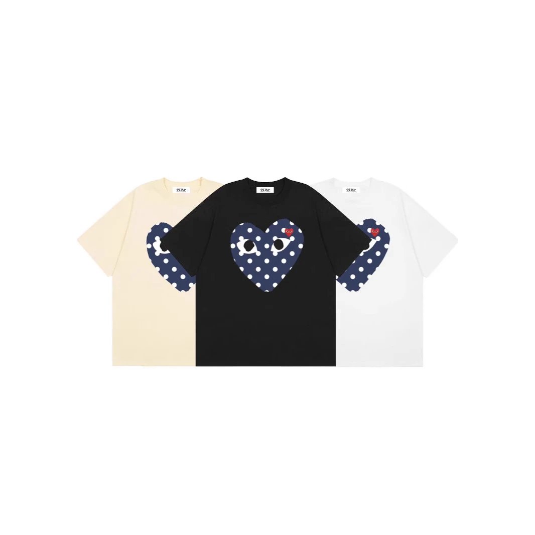 Comme des Garçons T-Shirts PLAY multi-heart print image 5