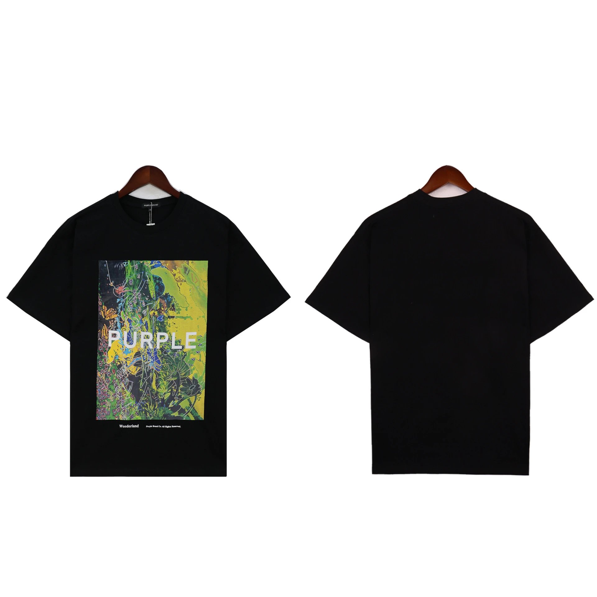 Purple Brand T-Shirts Graphic Print — 2380 Black