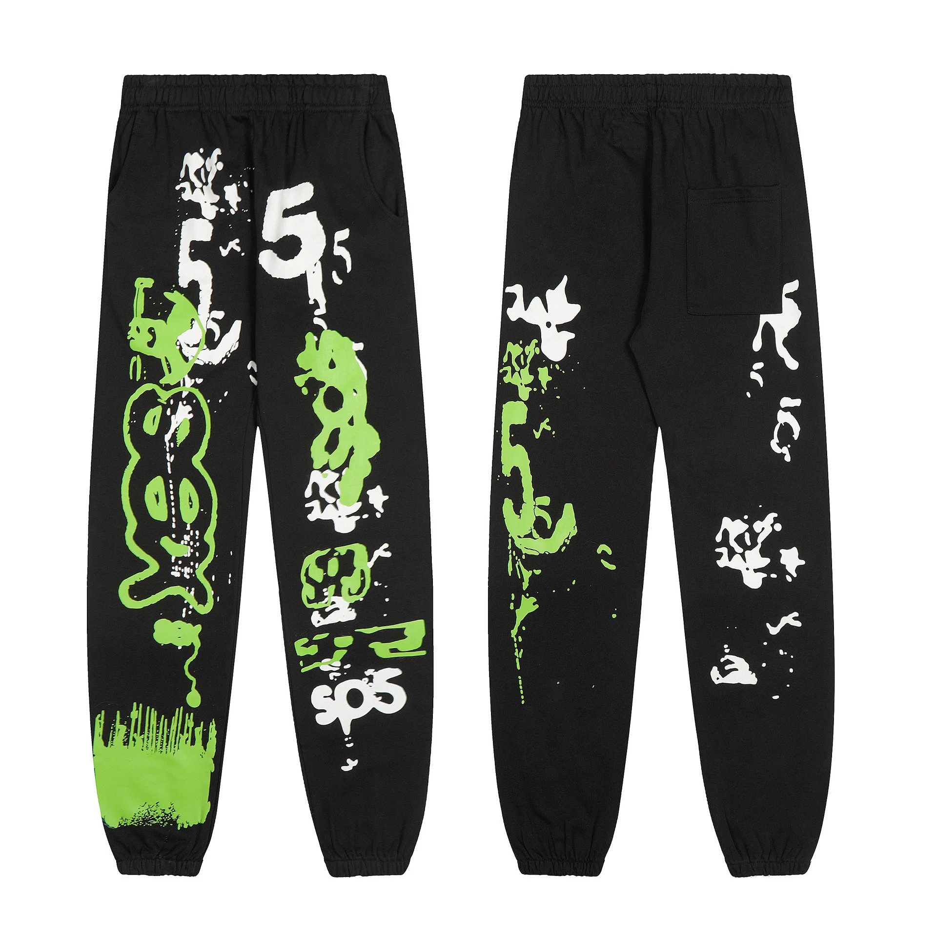 Sp5der Graphic Print Hoodie — 2647 Black
